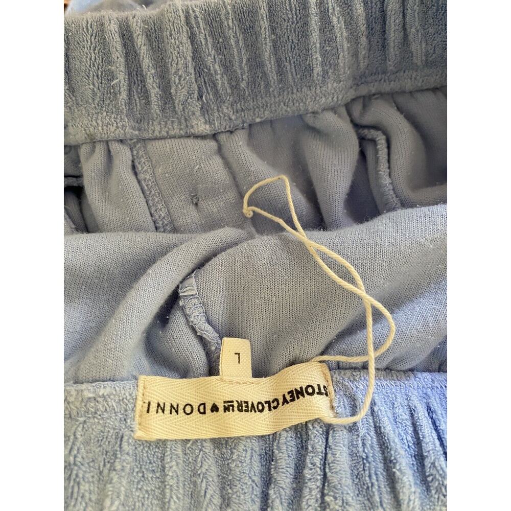 NWOT Stoney Clover Lane x Donni Collab Sweatpant Baby Blue Terrycloth Large - Picture 7 of 7